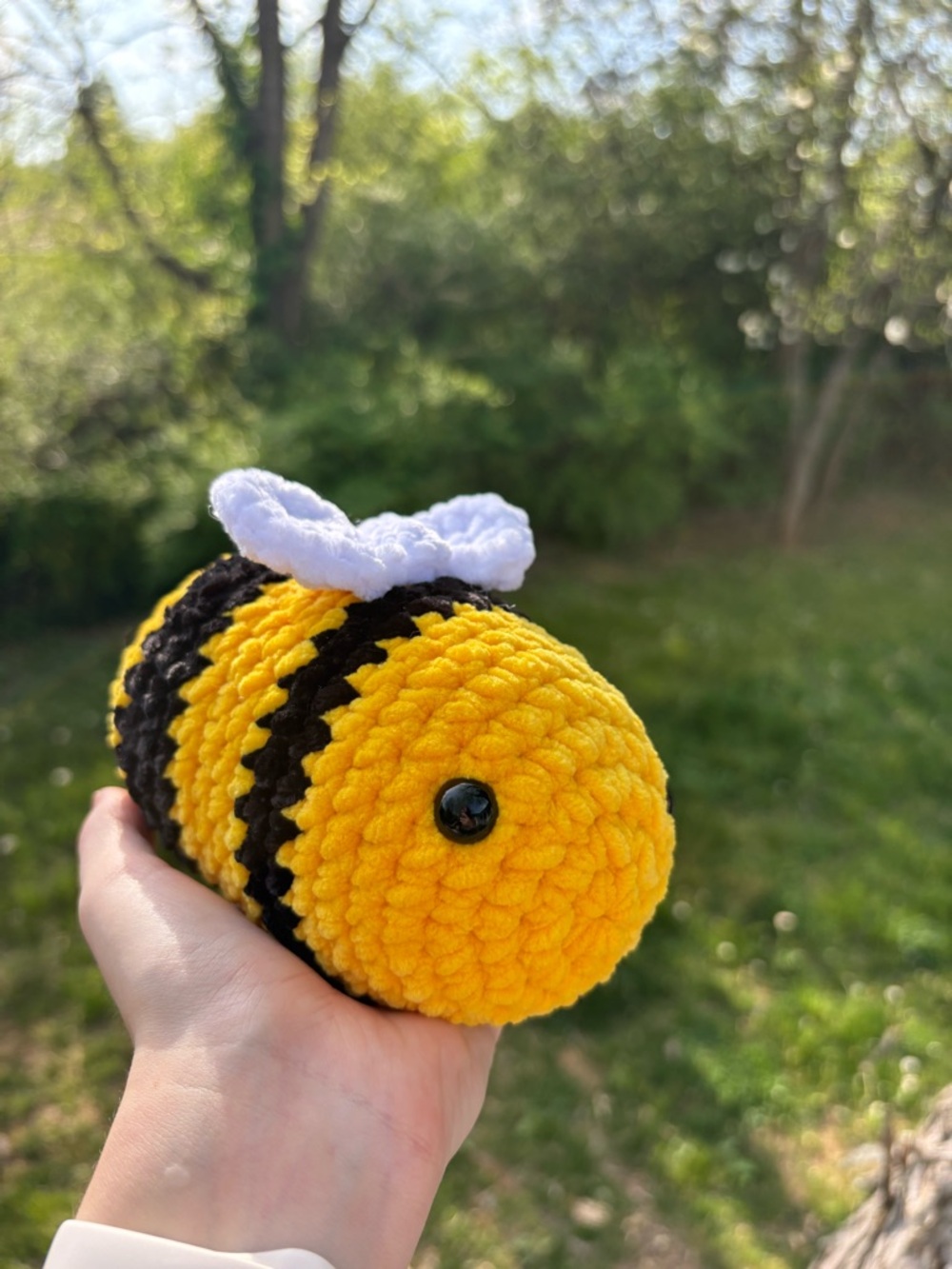 Handmade Bumblebee Plush 🐝 | Soft Crochet Bee Stuffed Animal